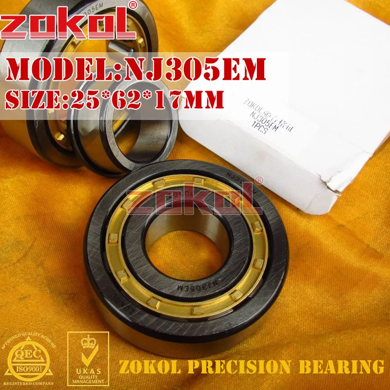 ZOKOL NJ305 E M подшипник NJ305EM 42305EH цилиндрический роликовый 25*62*17 мм | Обустройство дома