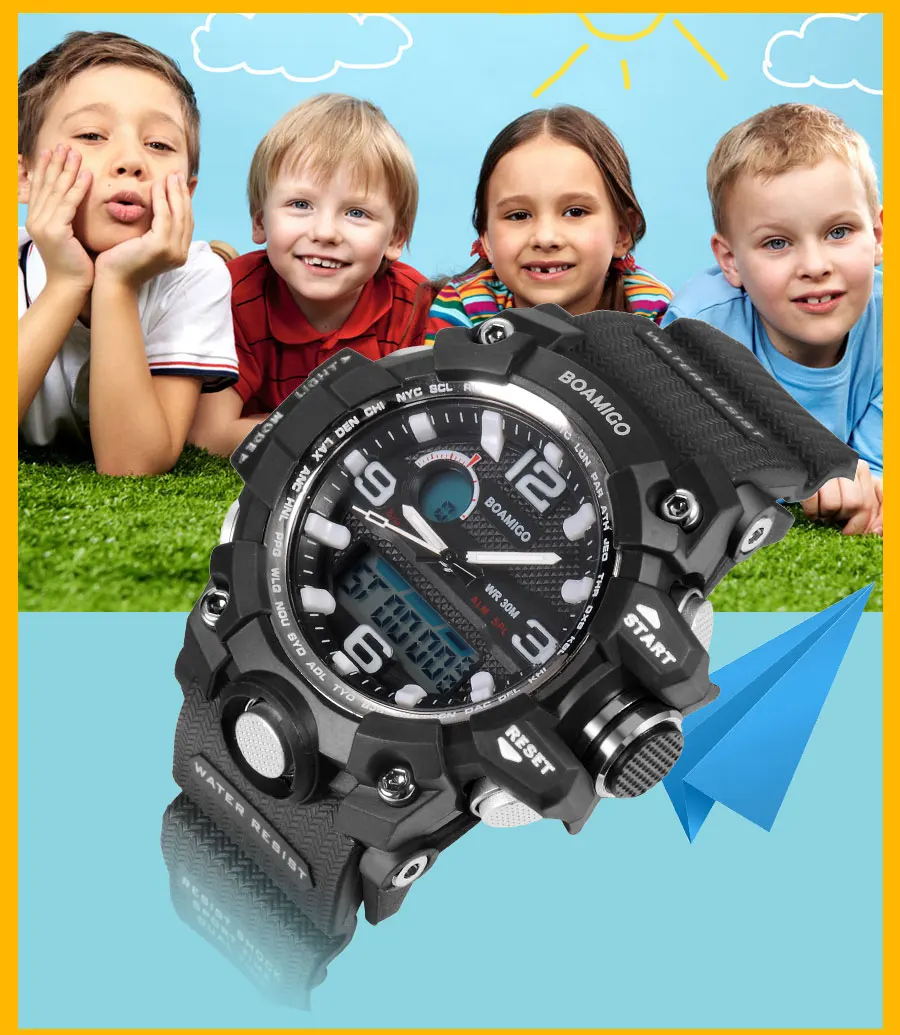BOAMIGO Fashion Brand Students Sports Watches Child Quarz Digital Swim Wrist Watch Waterproof Girl Boy Teenage Kids Daily Watch (18)