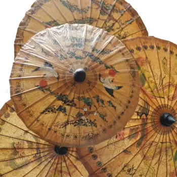 

Thailand Handmade Oiled Paper Umbrella Ancient Classic Lasting Appeal Sun Umbrella Exquisite Printing Dance Decorative Umbrella