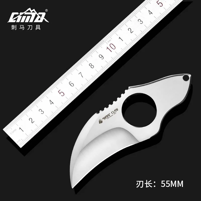 CIMA c55 фиксированным лезвием стальной коготь на палец ножи с K оболочкой, шеи носить для кемпинга охоты на открытом воздухе
