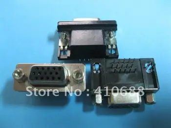 

D-Sub 15 pin Female PCB Connector Right Angle 3 rows 100 Pcs Per Lot Hot Sale HIGH Quality