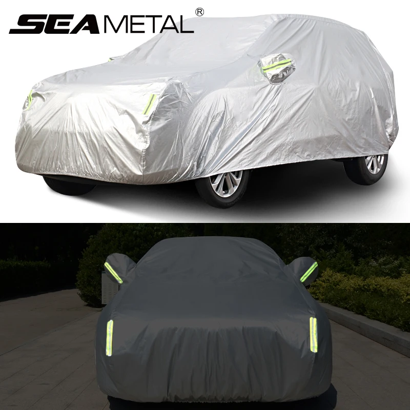 

Car Covers Reflective Outdoor Waterproof Snowproof Protection Cover Universal For Sedan SUV ice screen Auto exterior Accessories
