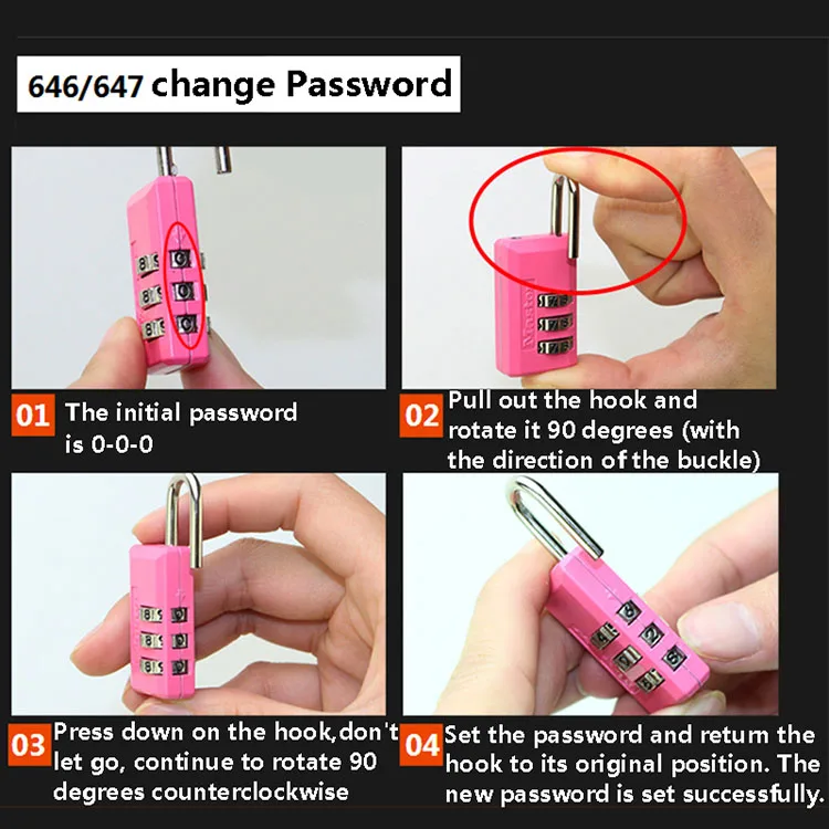 Master Lock Keyed Padlock Password Smart for Lock code for a Suitcase Combination Lock for bag Carousel gym locker lock Mini (4)