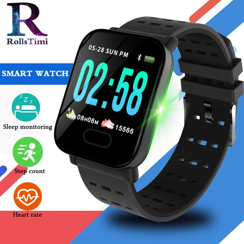 

RollsTimi A6 Men's Watches IP67 Waterproof Smart/ Sport Activity Fitness Tracker Heart Rate Monitor Sports Men Women Smartwatch
