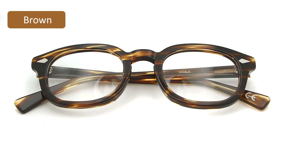 Высококачественные мужские очки с заклепками оправа для очков из ацетата мужские средние круглые винтажный с прозрачными стеклами очки женские очки