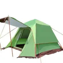 Двухслойный 4-5 человек открытый солнцезащитный водонепроницаемый, ветрозащитный, анти УФ палатки, горные палатки, автоматическая палатка
