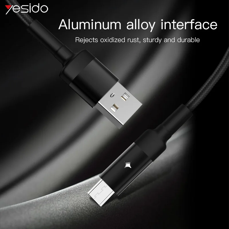 Yesido 2.4A микро usb кабель для автоматического отключения Быстрая зарядка защита