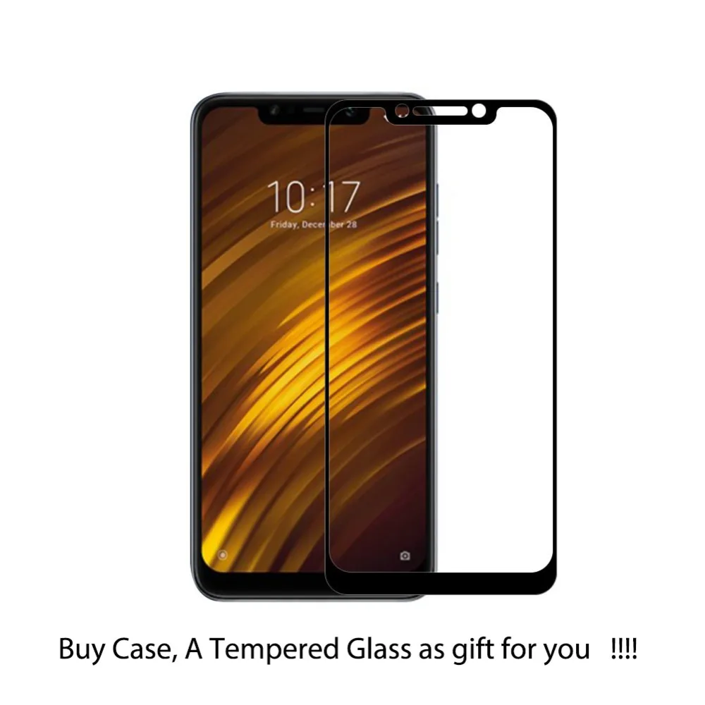 3-في-1 360 الزجاج المقسى + حالة Pocophone F1 حالة شياو mi mi ماكس 2 Max3 غطاء شياو mi mi 8 mi A1 A2 لايت mi x 2 2 S حالة الزجاج هدية