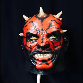 

Free Shipping !!! Halloween Party Cosplay Natural Latex Darth Maul Mask Star Wars Costume For Halloween Movie Scary Face Mask