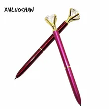 Kawaii Ballpoint Pen Big Gem Metal Ball Pen Large Diamond 0.7mm Blue or Black Ink Magical Pen Fashion School Office Supplies