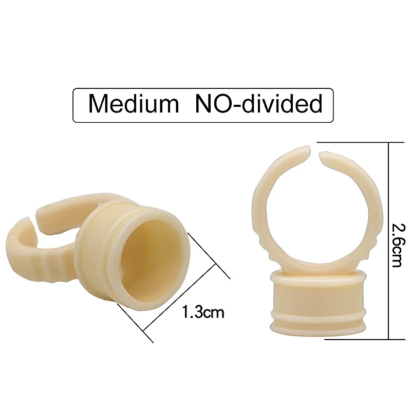 100pcs Disposable Permanent Makeup Ring cup NO Divider Soft Silicone Tattoo ink Eyebrow Lip Tattoo Pigments Holder Rings Contain3