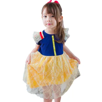 

2019 Princess Snow White Dresses kids Cosplay Costume Baby Girls Children Summer Dress Halloween Party Costume Birthday gift