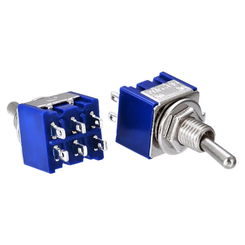 MTS 203 переключатель 6A 125V AC 6 контактный ON мм Mini Рычажные переключатели для