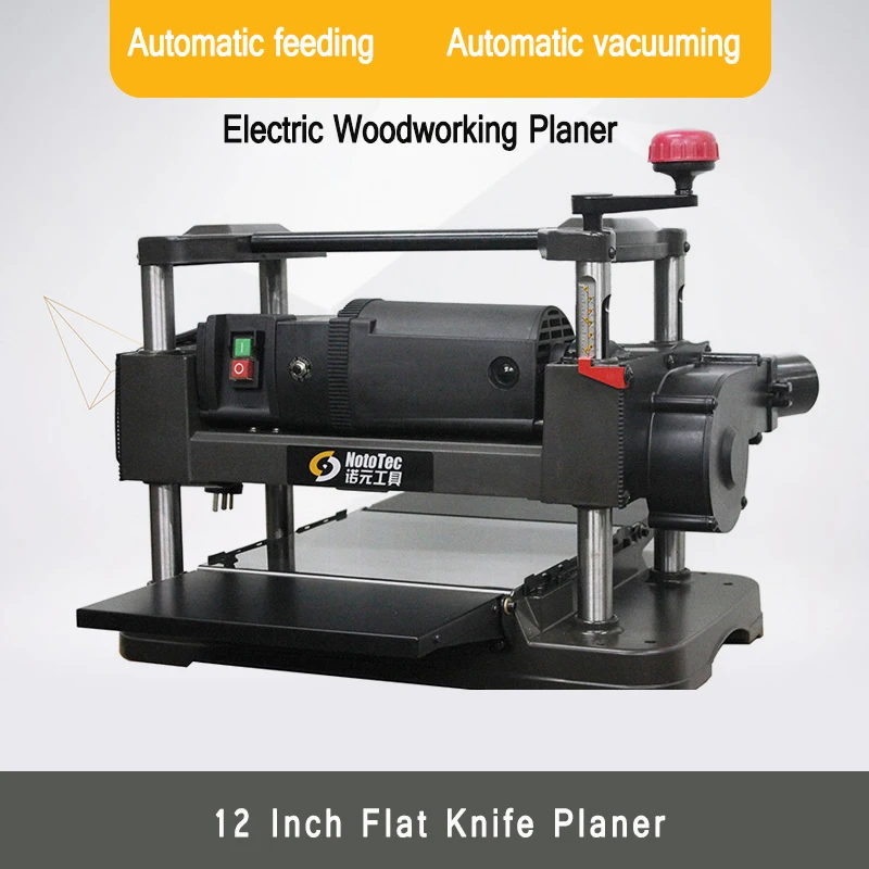 Electric Woodworking Planer Desktop Wood Planer Machine Flat Knife Wood