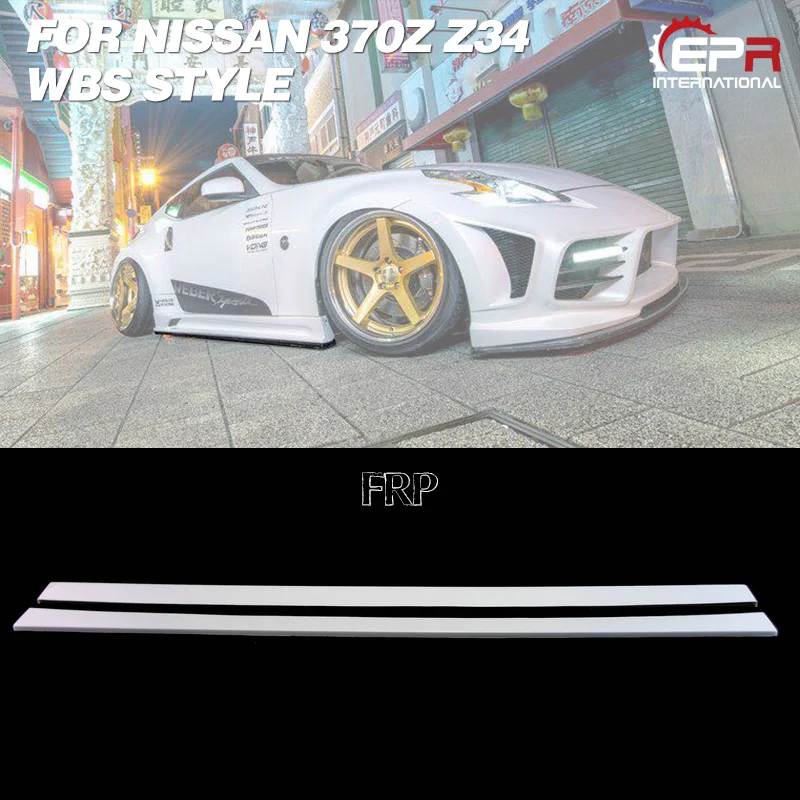 

Carbon Side Skirt Extension For Nissan 370Z Z34 (2009+) WBS Style Glass Fiber/FRP Side Skirt Plank Body Kit Trim For 370Z Racing