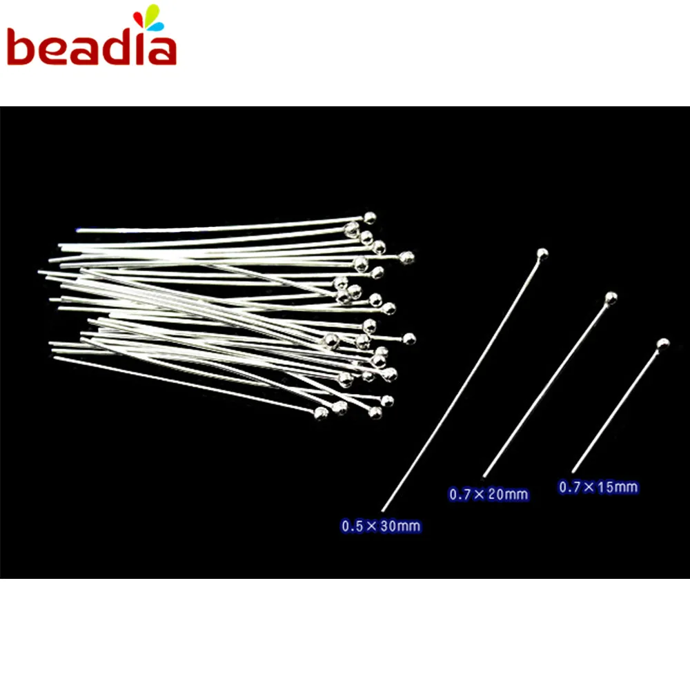 6 шт., 925 пробы, серебряная металлическая шариковая головка шпильки для глаз, шпильки для самостоятельного изготовления ювелирных изделий, аксессуары,, иглы ручной работы