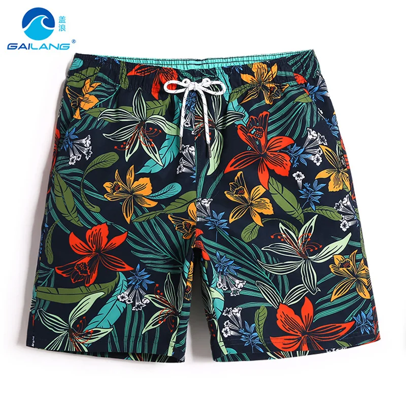 

New Men's board shorts bating suit quick dry joggers hawaiian bermudas swimwear drawstring beach shorts briefs mesh