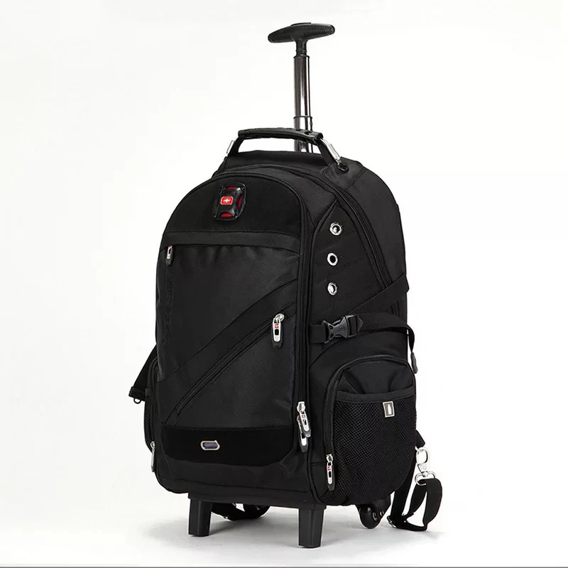 Swiss Brand Trolley luggage backpack carry on travel suitcase on wheels trolley bag men's