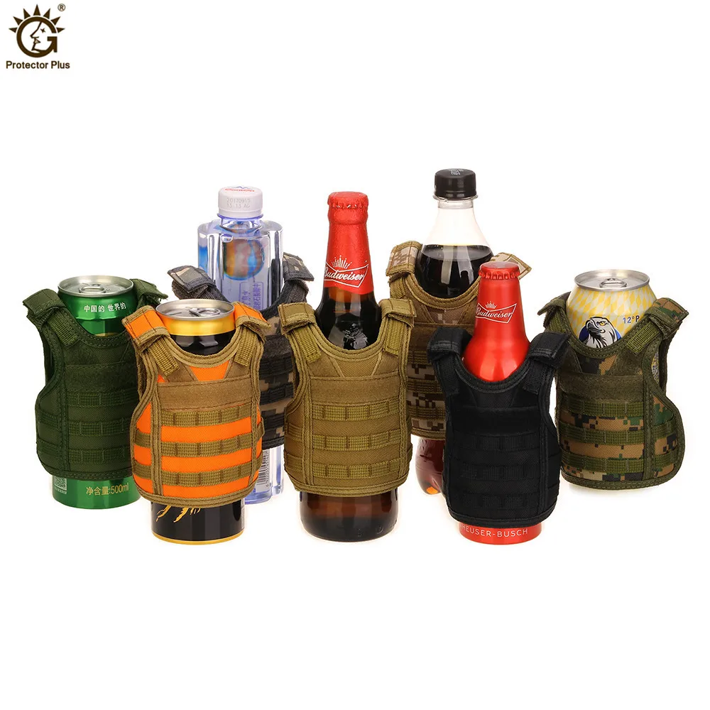 Tactical Vest Layer Military Beer Bottle Set Mini Miniature Hunting Vests Army Molle Vest Drink Set Adjustable Shoulder Straps Tactical Vest Layer Military Beer Bottle Set Mini Miniature Hunting Vests Army Molle Vest Drink Set Adjustable Shoulder Straps