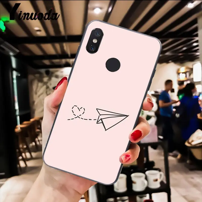 Love Travel world Pink paper plane aircraft