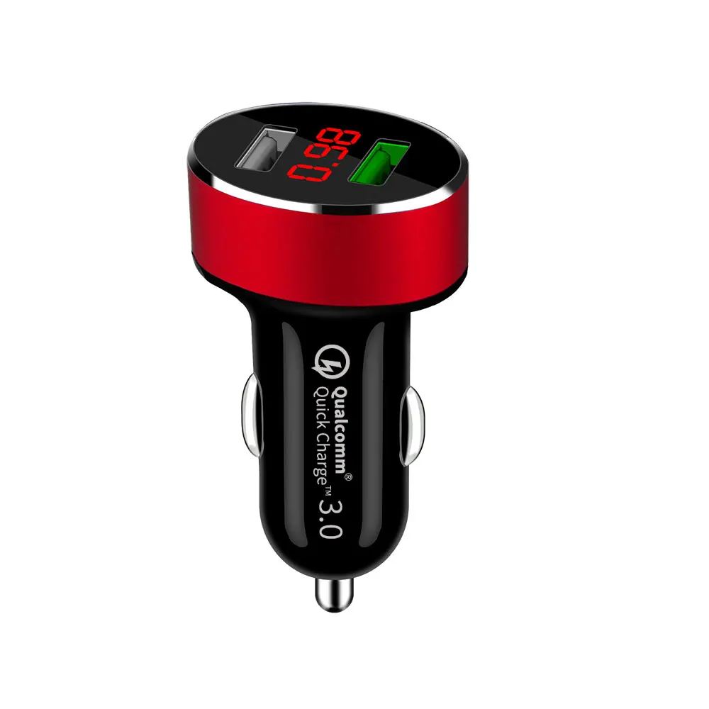 

1Pcs Universal Dual Port USB Car Charger Quick Charge 3.0 for All Devices IOS Android Smart Phones Tablets