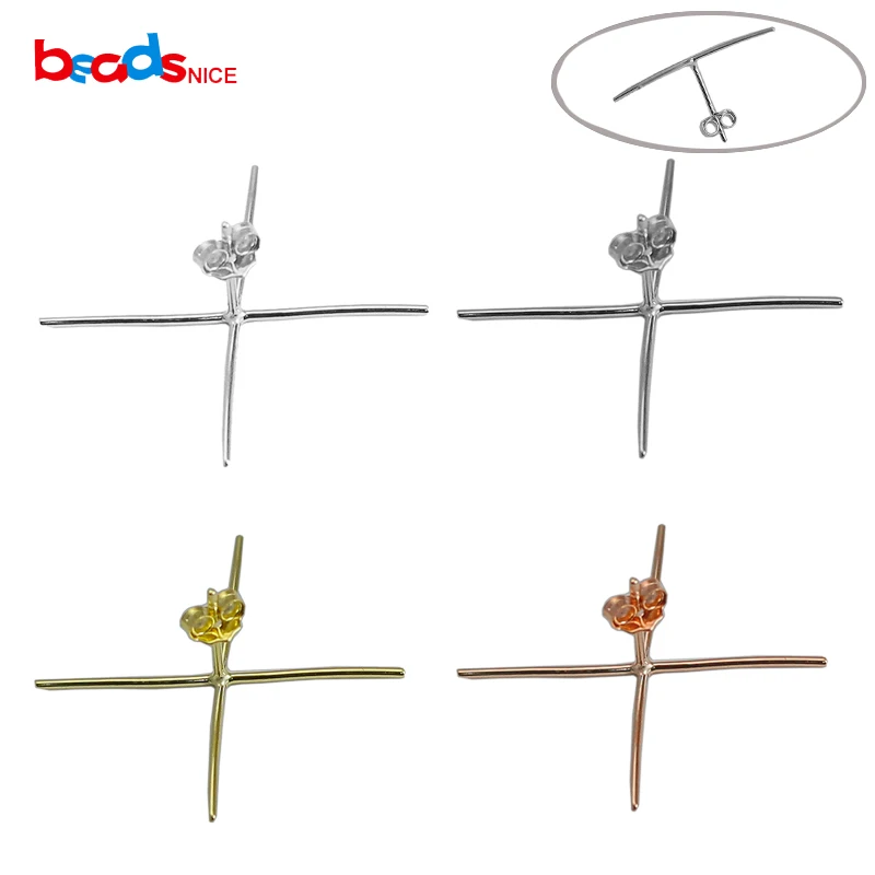 Beadsnice ID35519/25338 925 пробы серебряные Post серьги DIY ювелирных изделий схватка пустой База серьги