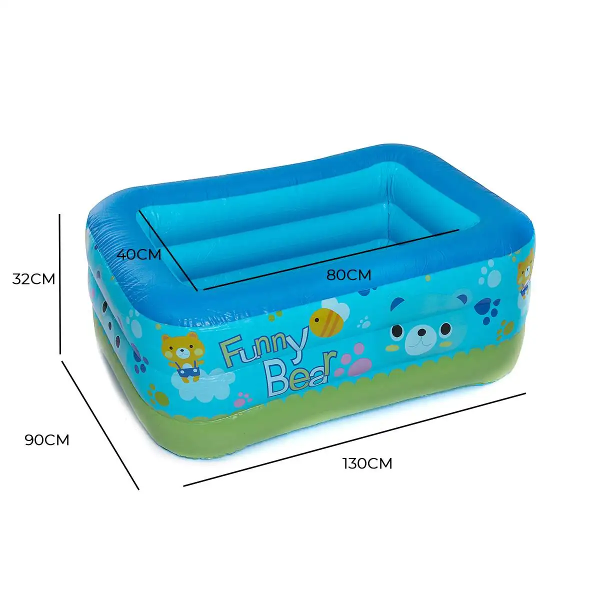 

130cm Children Bathing Tub Baby Home Use Paddling Pool Inflatable Square Swimming Pool Kids Inflatable Pool