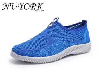 

New listing hot sales summer Flying line knitting Breathable sports shoes men running shoes 163#