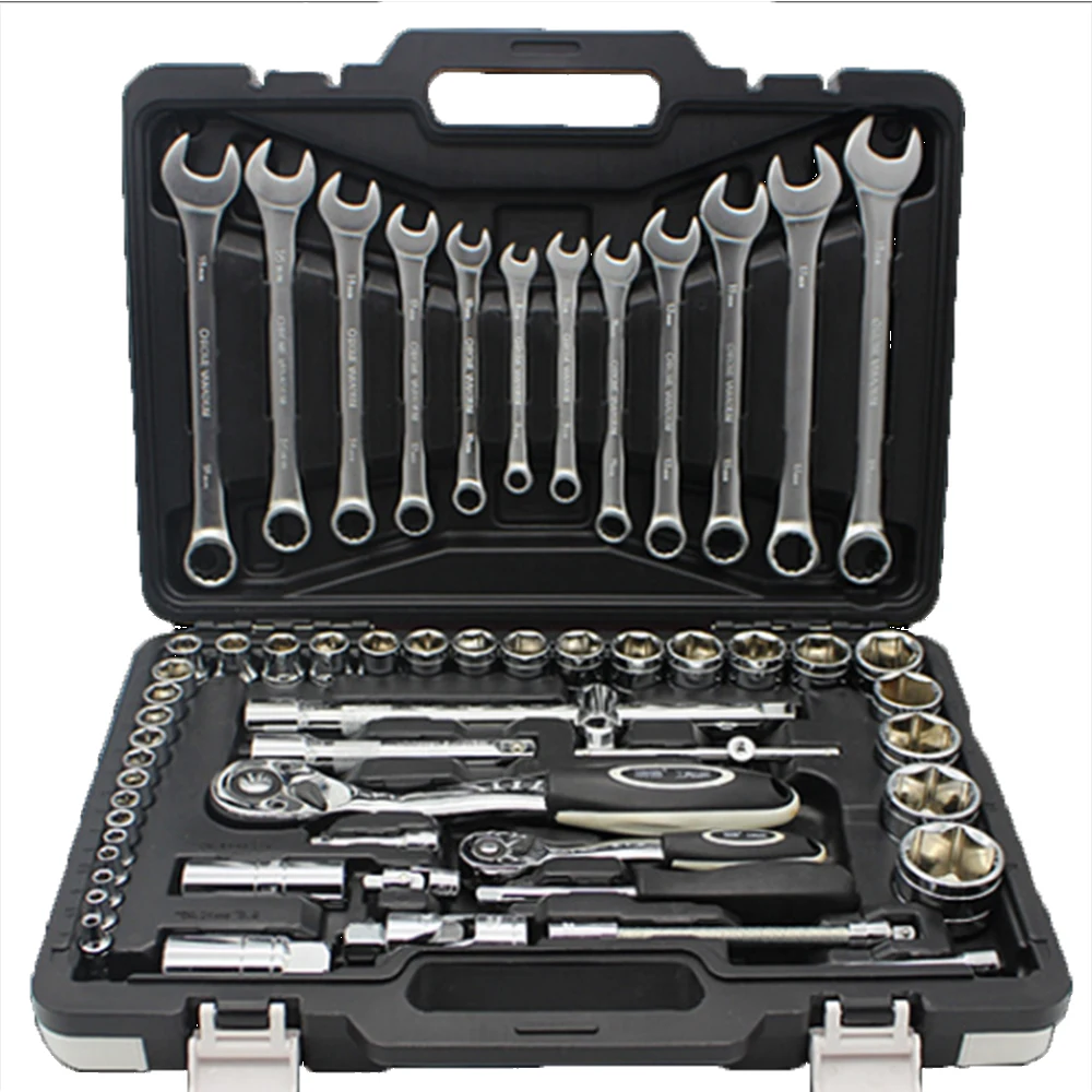 

HGhomeart 82pcs The key Combination Ratchet Torque Wrench 1/2 set Auto Repair Hand Tools for Car Kit a set of keys spanners