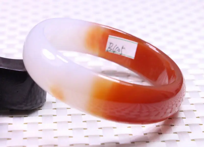 

67MM VERY FINE RARE NATURAL RED WHITE JADEITE JADE BRACELET BANGLE B405 a 5.19