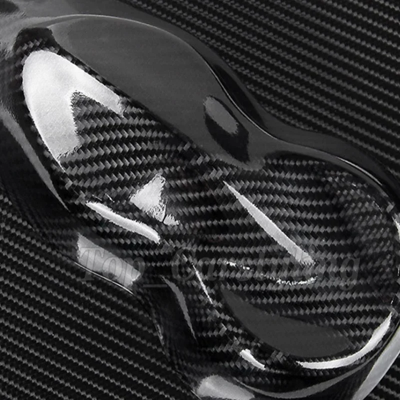 

Hot Sale High Gloss 5D Carbon Fiber Stickers Vinyl Film Like Real Glossy Black 6d Carbon Fibre Air Free Bubble 1.52x20m/Roll