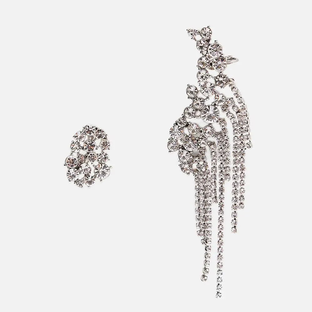 Vedawas ZA женские модные серьги для женщин, Висячие висячие серьги с кристаллами, свадебные жемчужные массивные ювелирные изделия из металла Bijoux xg3080 - Окраска металла: 5