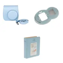 Синяя Наплечная Сумка, 64 кармана, пряди для фотоальбома, для селфи, для Instax Mini 8, для Fujifilm instax mini 8, для камеры моментальной печати