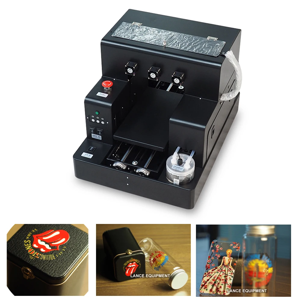 

automatic A4 UV flatbed printer/bottle printer/phone cover printing machine