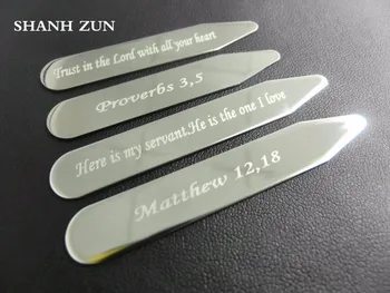 

SHANH ZUN Words of Bible 20 Pcs Metal Collar Stays Unique Gift for Men,4 Sizes