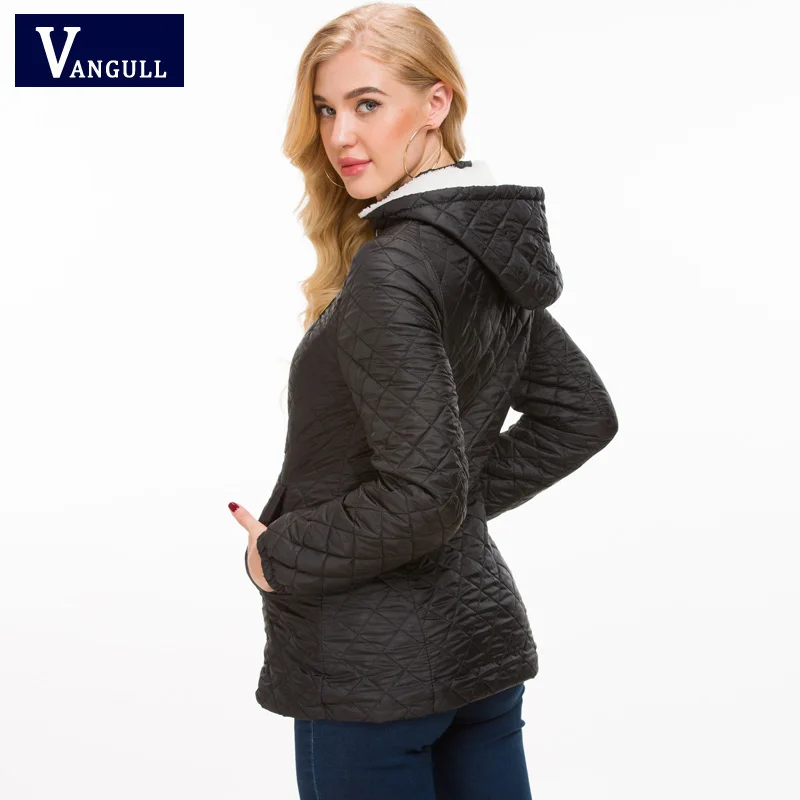 Vangull Winter Jacket Women Thick Warm Hooded Parka 2018 New Slim Down cotton clothing Long sleeve Coat Female Autumn Outerwear