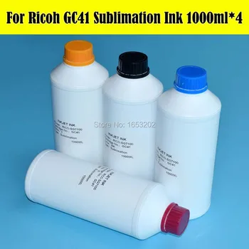 

Good !! 4 Color x 1000ml GC41 CG21 GC31 Sublimation Ink For Ricoh GC 41/31/21 Ink Refill Kit For Ricoh Printer Plotter