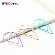 XYDDJYNL 10 шт. милые каваи металлические закладки креативные капли воды скрепки Книга маркеры корейские канцелярские принадлежности Школьные принадлежности