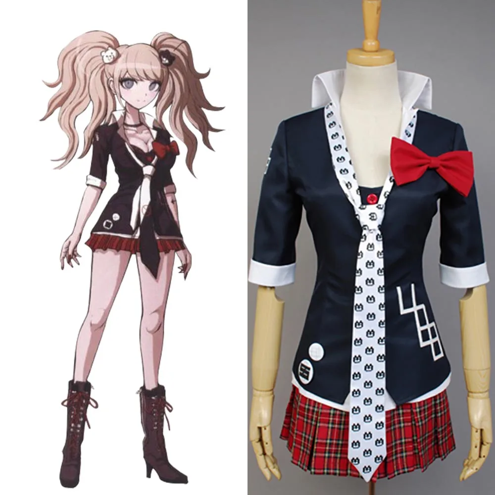 

Danganronpa Cosplay Junko Enoshima Cosplay Japanese Anime Costume by Custom-made full set school uniform for party