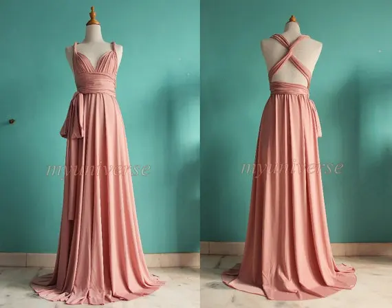 peach infinity dress for wedding