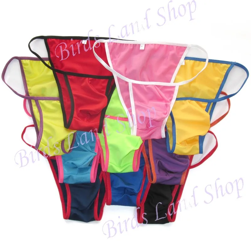 

Mens Sexy Underwear String Pouch Bikini Contrast Trim swimwear tricot G4481