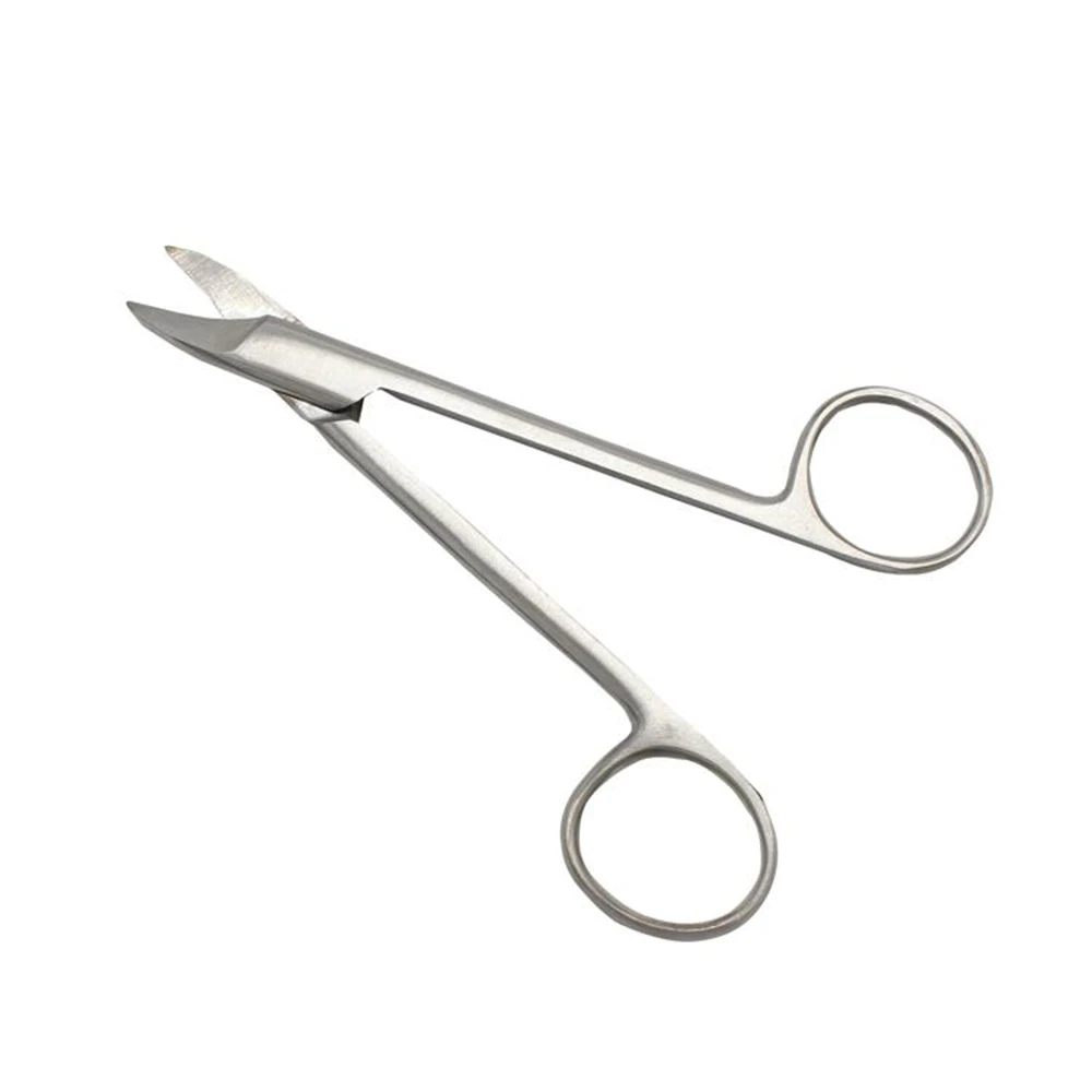 

High Quality Dental Crown Scissor 1 Pcs Straight and 1 Pcs Curved Mental Scissor Golden Scissor Professional Dental Instrument