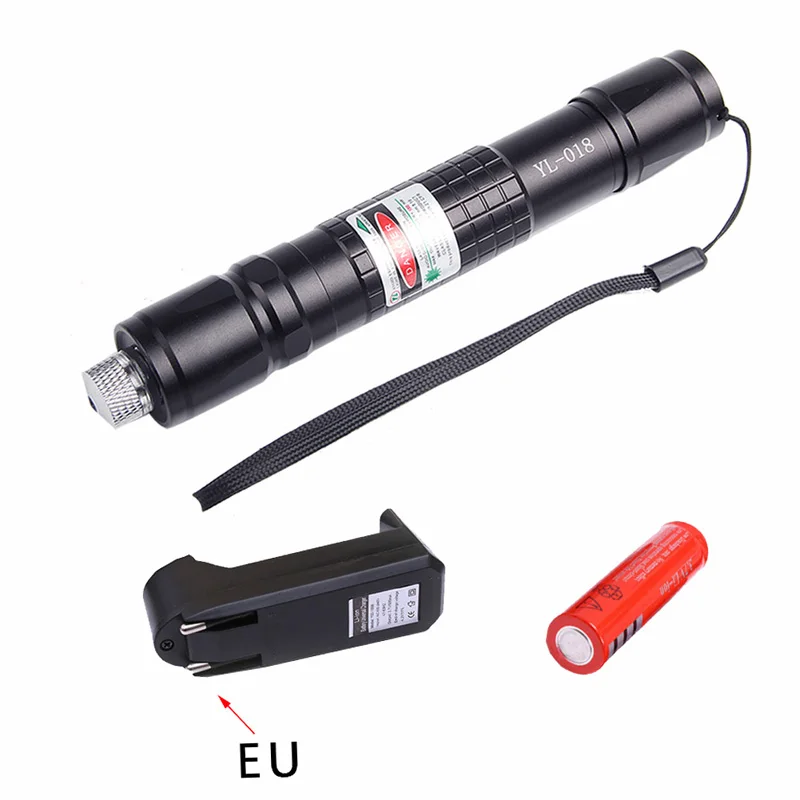 Pure Copper 532nm 1500M Green Laser Pointer Pen With 18650 Battery + Charger +Star Cap RL3-0022-11