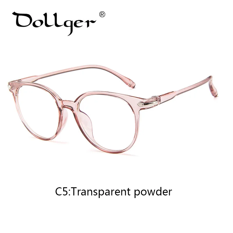 Dollger новые винтажные очки ретро с прозрачными линзами очки женские фирменный дизайн прозрачная оправа линзы очки модные крутые очки s1508 - Цвет оправы: C5