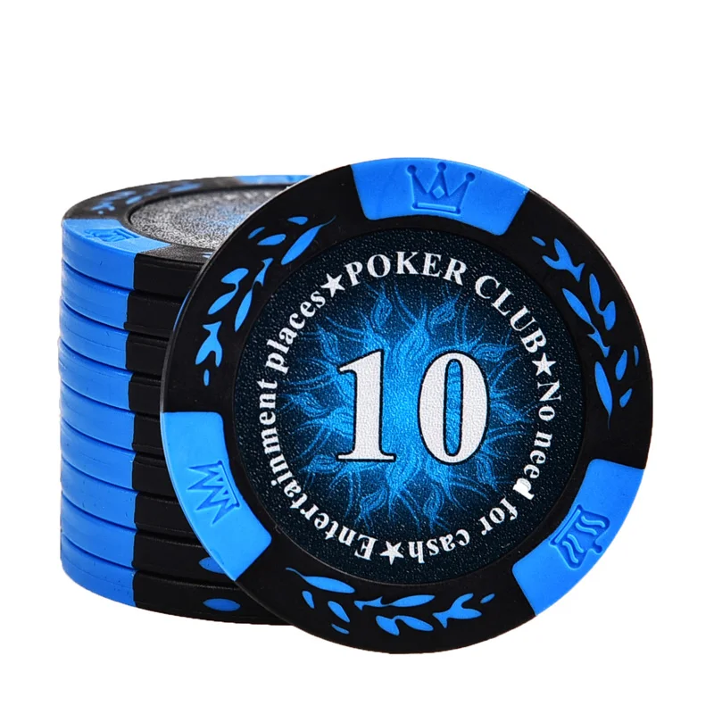 20 шт./партия фишки для покера 13 цветов 14 г глина/Железо 40*40 мм Корона фишки для казино техасский холдем покер фишки для покера клуб