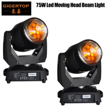 TP-L606A 2 шт. TIPTOP Huiliang Led 75 Вт светодиодный движущаяся головка луч светильник 15/19 DMX каналы цветные колеса Gobo колеса Мороз объектив 8 Призма