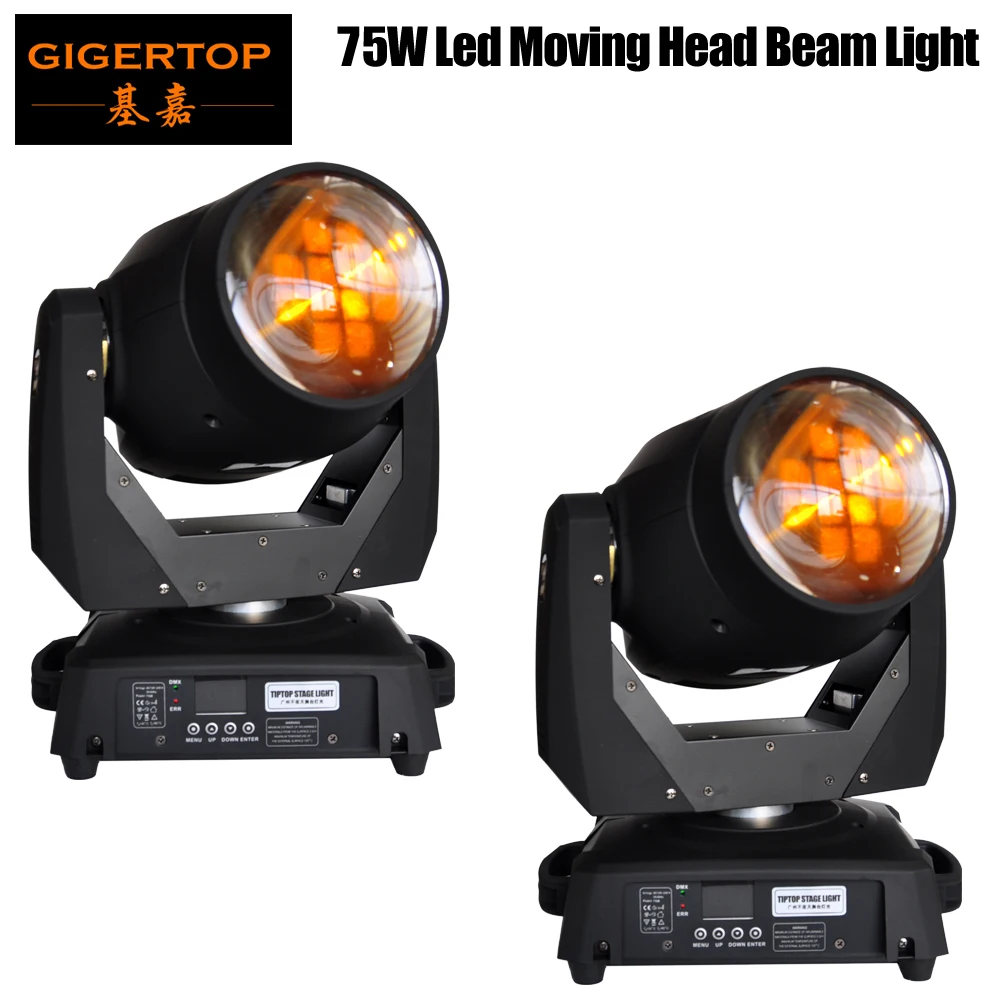 TP-L606A 2 шт. TIPTOP Huiliang Led 75 Вт движущаяся голова луч света 15/19 DMX каналы цветное колесо