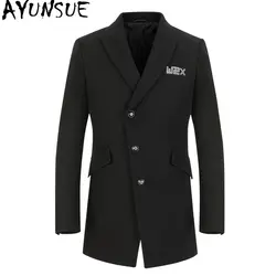 AYUNSUE, теплое шерстяное пальто для мужчин, зимнее, шерсть, мужская куртка, тонкая, английский стиль, мужские куртки и пальто, верхняя одежда