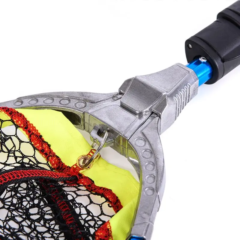 

Portable Triangular Foldable Fishing Nets Telescoping Landing Post Mount Network Trap Aluminum Alloy Fishing Net