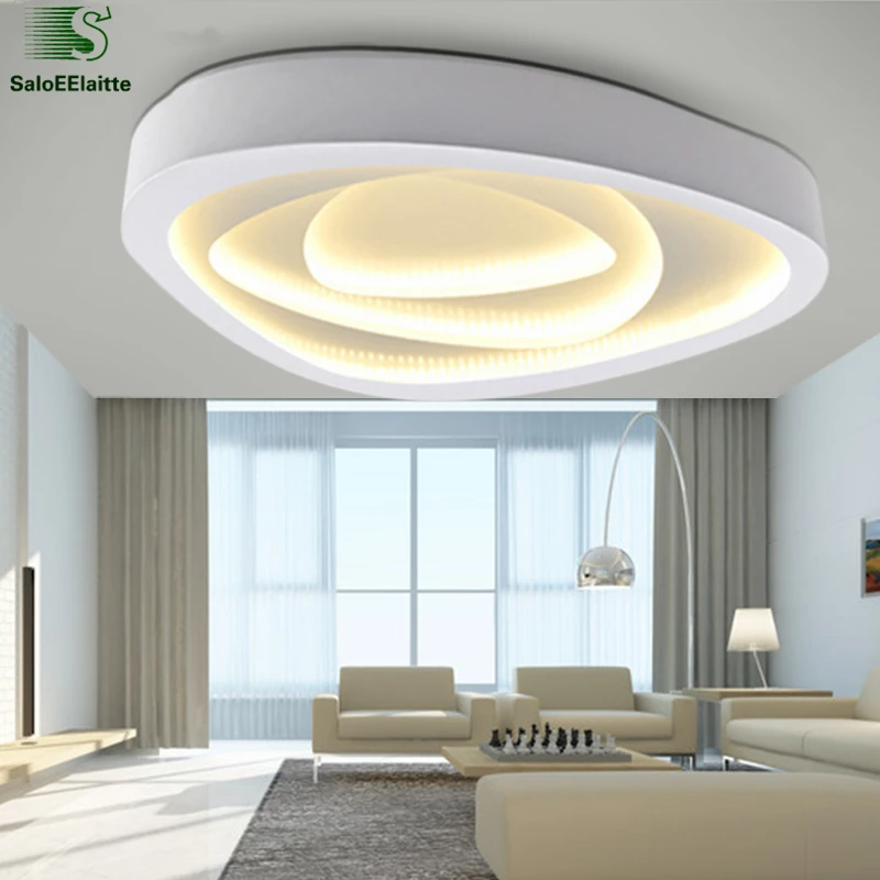

Modern Matt White Metal Remote Control Led Dimmable Ceiling Lamp 3 Layers Minimalism Indoor Lighting Fixtures luminaria Lamp